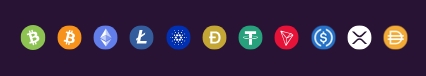 Liste over aksepterte kryptovalutaer